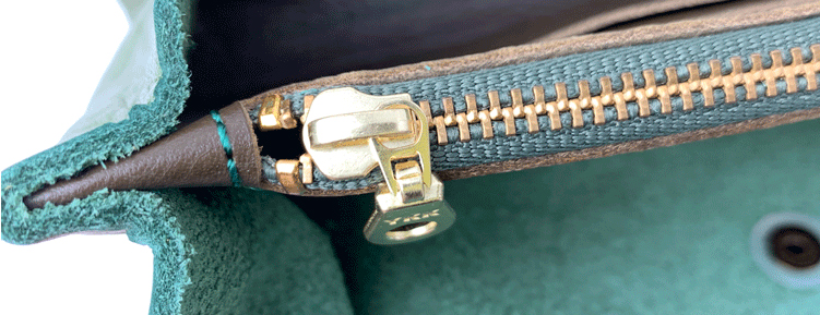 邪魔にならない ファスナー