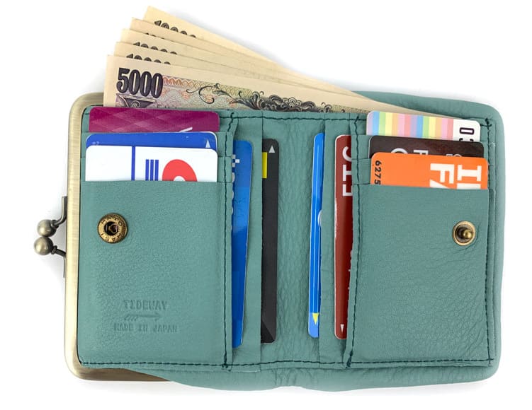 財布 2つ折り がま口 レディース, 柔らかい 革,