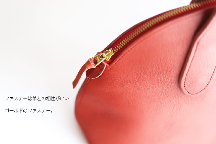 ファスナー バッグ 革