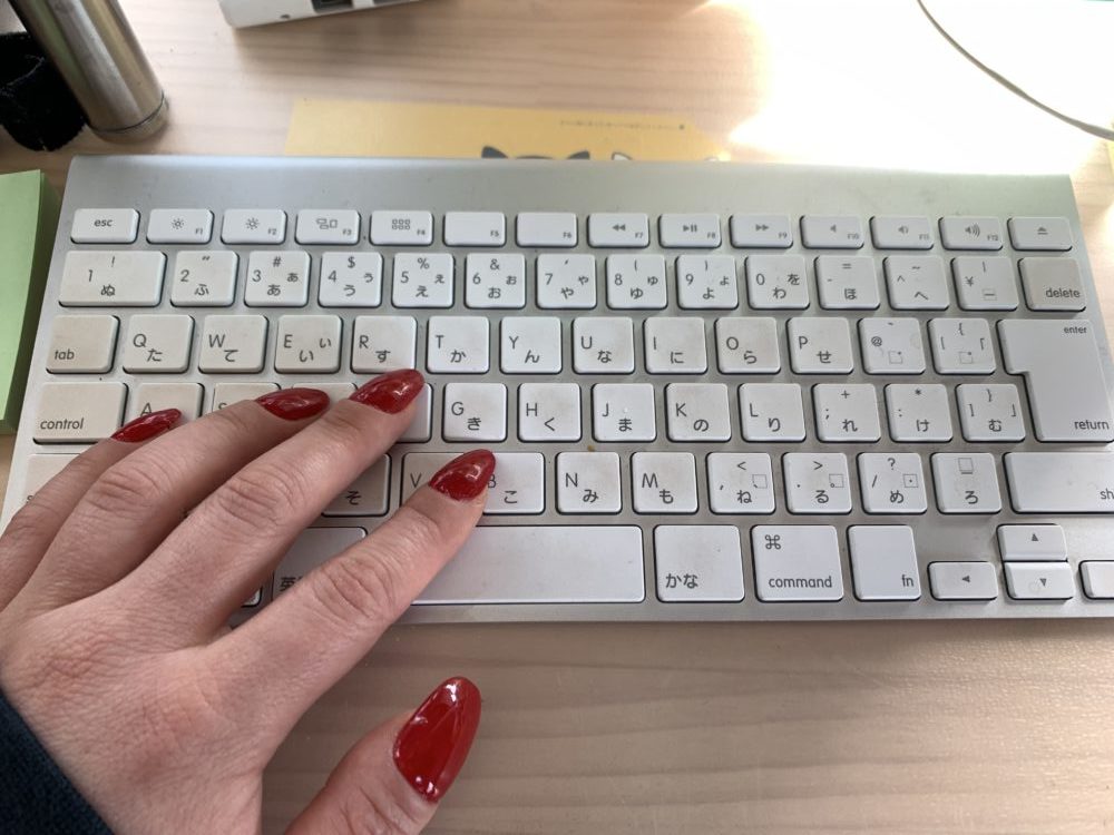ワンカラー ネイル キーボード パソコン スマホ